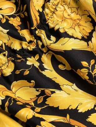 Versace Barocco-print silk bodysuit