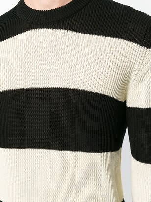 AMI Paris Striped crew neck sweater