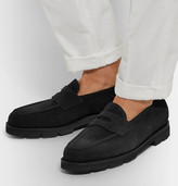 Thumbnail for your product : John Lobb Lopez Suede Penny Loafers