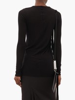 Thumbnail for your product : Rick Owens Round-neck Ribbed-jersey Long-sleeved T-shirt - Black
