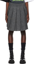 Thumbnail for your product : we11done Gray Pleated Midi Skirt