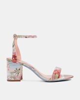 ted baker floral printed platform block heeled sandals