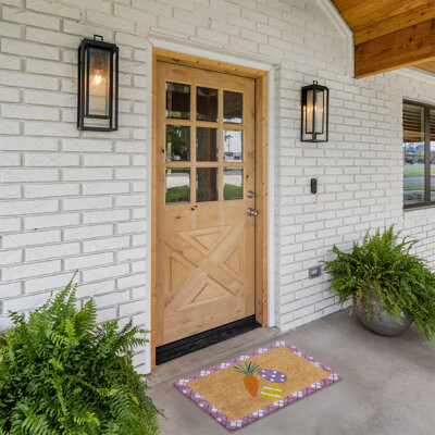 Hallmark Multi Sunny Nest Plaid Outdoor Coir Doormat, 18" x 30"