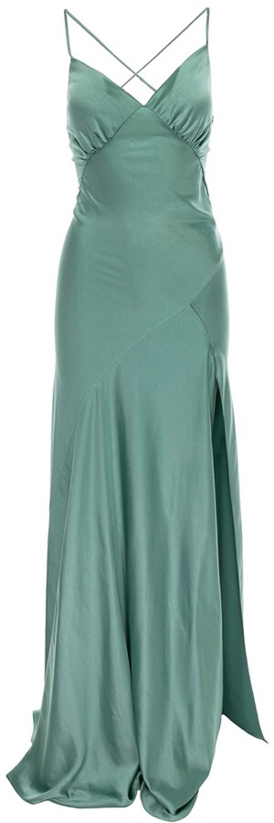 Green Satin Maxi | Shop the world's largest collection of fashion 