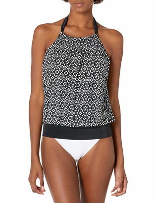 Amazon Brand - Coastal Blue Women's Control Swimwear Blouson Tankini Top -  ShopStyle Two Piece Swimsuits