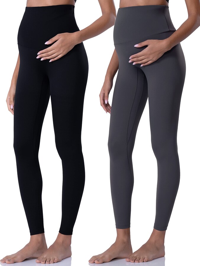 POSHDIVAH Women's Maternity Leggings Over The Belly Pregnancy Yoga