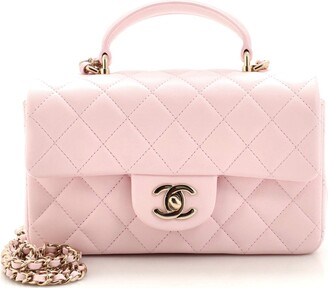Chanel // Pink Quilted Leather Mini Flap Shoulder Bag – VSP Consignment