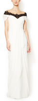 Thumbnail for your product : Marchesa Silk Off the Shoulder Gown
