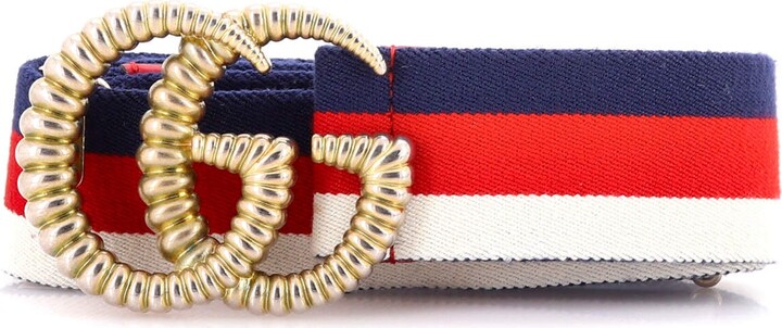 GUCCI GG Torchon Web Belt Canvas Wide