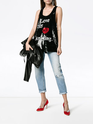 Ashish Love is Amazing Sequin Embellished Tank Top