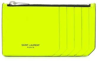Saint Laurent logo print card holder