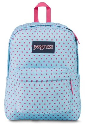 JanSport Superbreak Backpack, Blue Polka Dot
