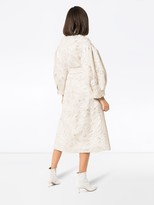 Thumbnail for your product : Simone Rocha Leaf Embroidered Cotton Coat