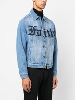 Thumbnail for your product : Faith Connexion Logo-Print Denim Jacket