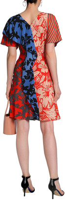 Diane von Furstenberg Paneled Printed Silk Crepe De Chine Dress