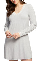 Thumbnail for your product : Fleurt Lace-Trim Long-Sleeve Nightshirt