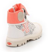 Thumbnail for your product : Palladium Printed High Top Lace-Up Canvas Trainers, Contrasting Cuff
