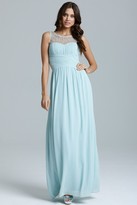 Thumbnail for your product : Little Mistress Blue Embellished Detail Maxi Dress