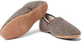 Thumbnail for your product : Derek Rose Crawford Shearling-Lined Harris Tweed Slippers