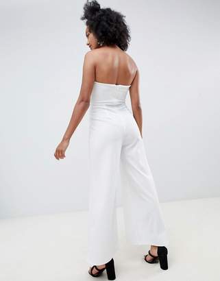 New Look Strapless Tailored Jumpsuit