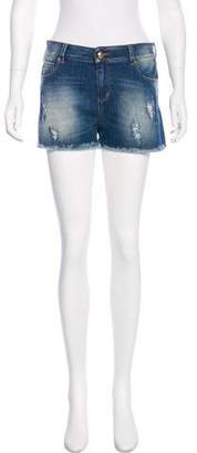 Love Moschino Distressed Mini Shorts