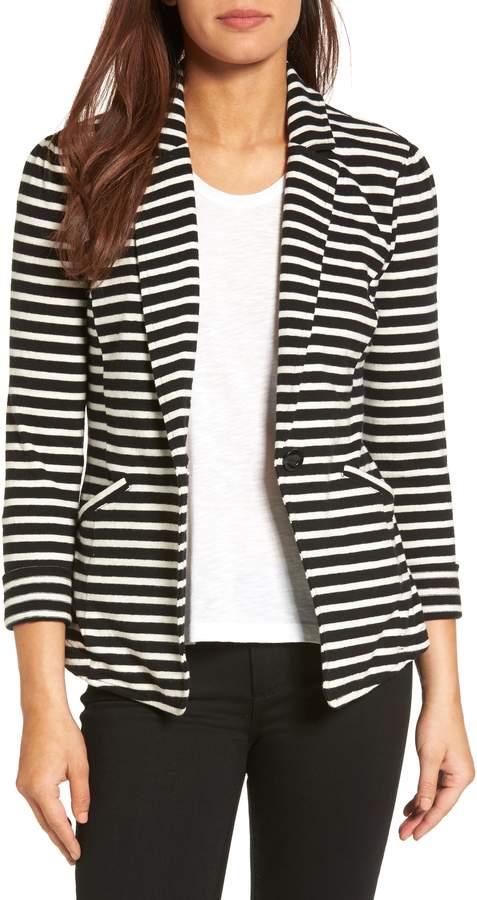 Caslon Knit One Button Blazer Caslonr Caslon Drape Collar Knit