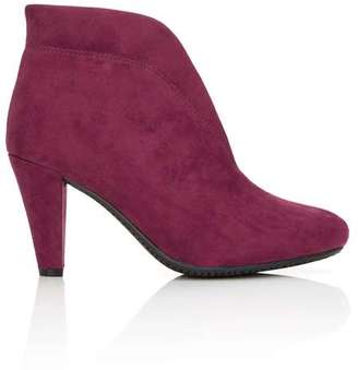 Berry Open Front Ankle Boot