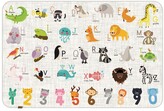 Thumbnail for your product : Etsy Kids Carpet Playmat Area Rug, Animal Pattern, Low Pile Non-Slip Educational Boys Rug For Playroom, Bedroom, Living Room