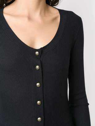 Ribbed Button-Up Cardigan