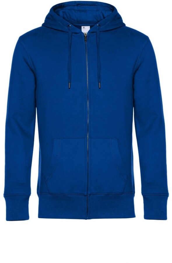 mens royal blue zip up moletom com capuz