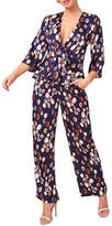 Thumbnail for your product : Girls On Film Shona Navy Spot Satin Tie-Waist Trousers