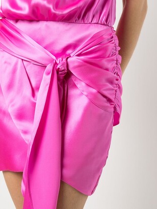 Mason by Michelle Mason Cami Tie Mini Silk Dress