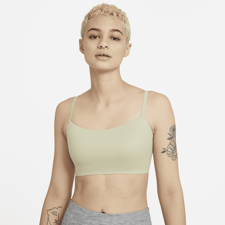 Nike Women's Indy Luxe Light-Support 1-Piece Pad Convertible Sports Bra in  Green - ShopStyle