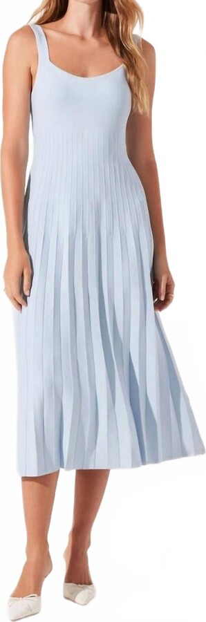 Astr Ayla Midi Dress In Blue