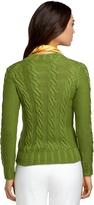 Thumbnail for your product : Brooks Brothers Silk and Cotton Cable Knit Sweater