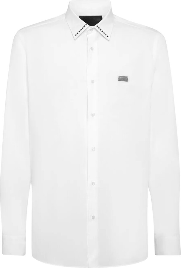 Philipp Plein Stud-Detailing Poplin Shirt