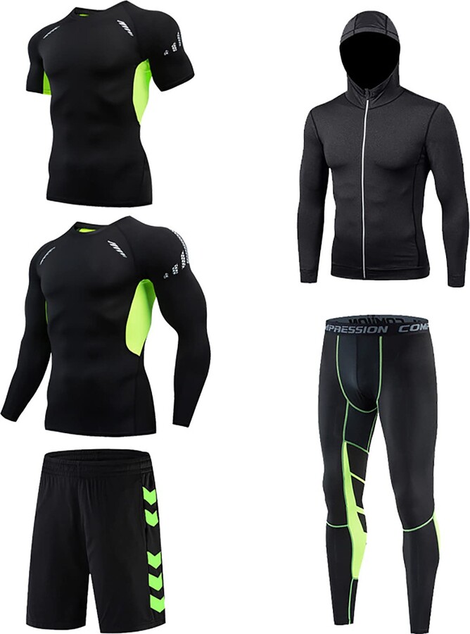 luoluoluo New Base Layer Compression Set for Men Sale Clearance Fitness