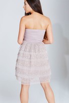 Thumbnail for your product : Little Mistress Mink Lace Bandeau Mini Prom Dress