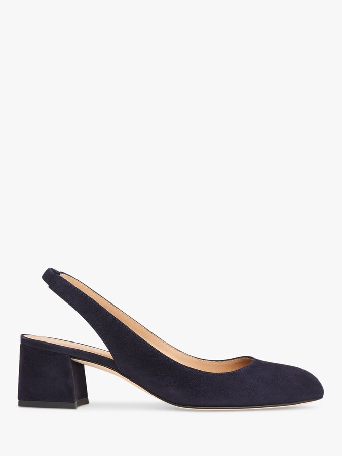 black slingback block heels