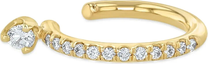 Zoë Chicco 14K yellow gold Wire diamond ear cuff
