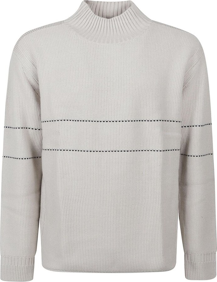 Emporio Armani Mock Neck Long-Sleeved Jumper