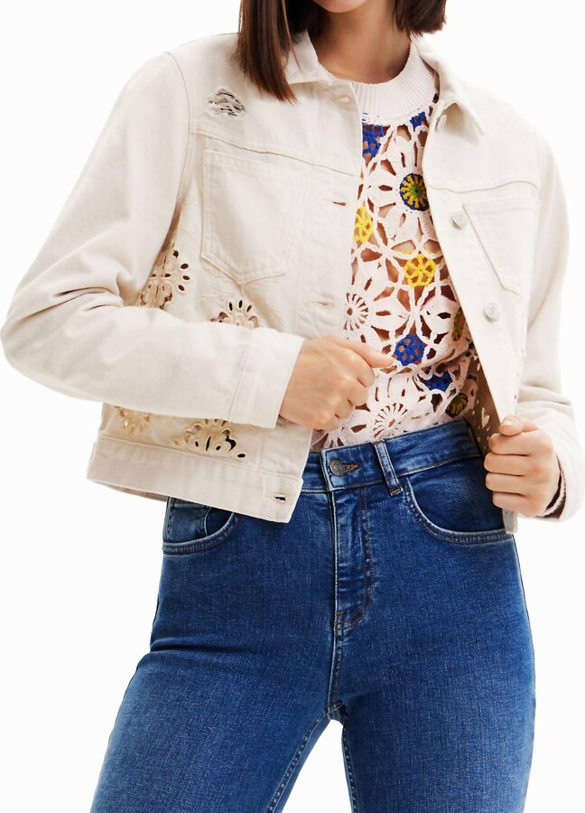 Desigual DieCut Denim Jacket In Raw ShopStyle