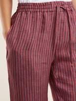Thumbnail for your product : Acne Studios Maseline Sketch Striped Linen-blend Trousers - Womens - Red Stripe