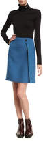Thumbnail for your product : Calvin Klein Twill Side-Stripe Knee-Length Wrap Skirt