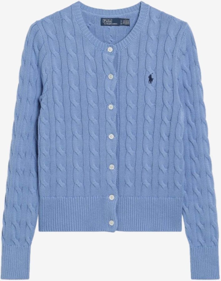 Polo Ralph Lauren Cable-Knit Logo Cardigan