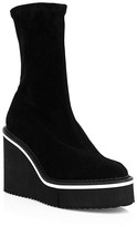 Thumbnail for your product : Clergerie Bliss Suede Platform Wedge Sock Boots