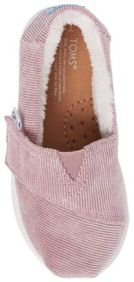 Toms Classic - Tiny Herringbone Faux Shearling Lined Slip-On