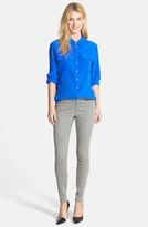 Thumbnail for your product : Vince Camuto Zip Pocket Pinstripe Skinny Jeans (Cinder)