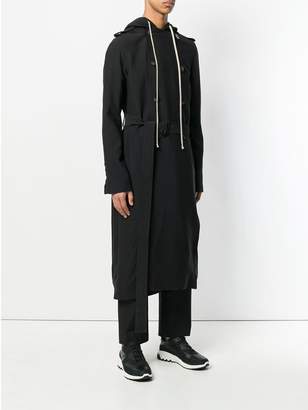 Rick Owens hooded trench coat