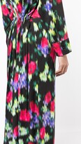 Thumbnail for your product : Kenzo Blurred Flowers-Print Maxi Shirt Dress